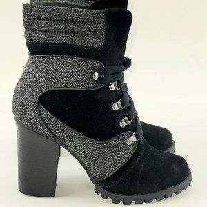 NEW Shoedazzle Women Black Fall Winter Ankle Boots Size 8 US